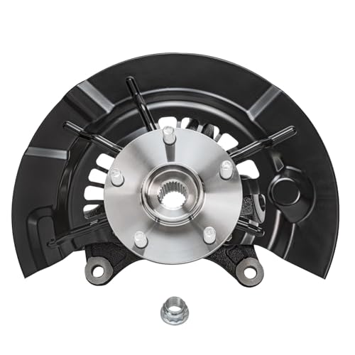 Image of Detroit Axle - 2.5L Front Left Steering Knuckle for 2012-2017 Toyota Camry, 2013 2014 2015 2016 Driver Side Steering Knuckle and Wheel Bearing Hub Assembly Replacement