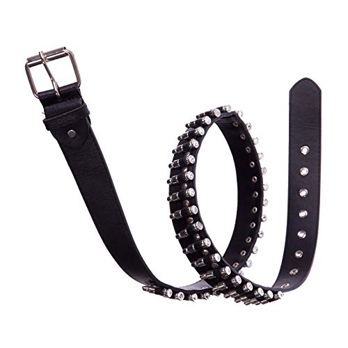 My Other Me - Ceinture noire avec balles pour adulte 116 cm. Apporte une touche rebelle et audacieuse à n'importe quelle tenue de fête ou de cosplay