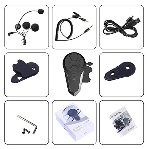 image for Yideng Bluetooth Headset Motorcycle Helmet BT-S3 1000m Full-Duplex Blu