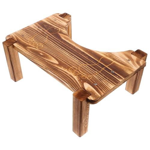 COLLBATH Elderly and Boys and Girls Friendly Wooden Toilet Stool Antislip Portable Home Footstool Stylish Minimalist Design