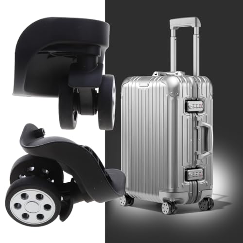 Double Row Luggage Wheels Trolley Case Luggage Wheels Suitcase Replacement Travel Suitcase Part for Most Suitcases, Rose Gold4