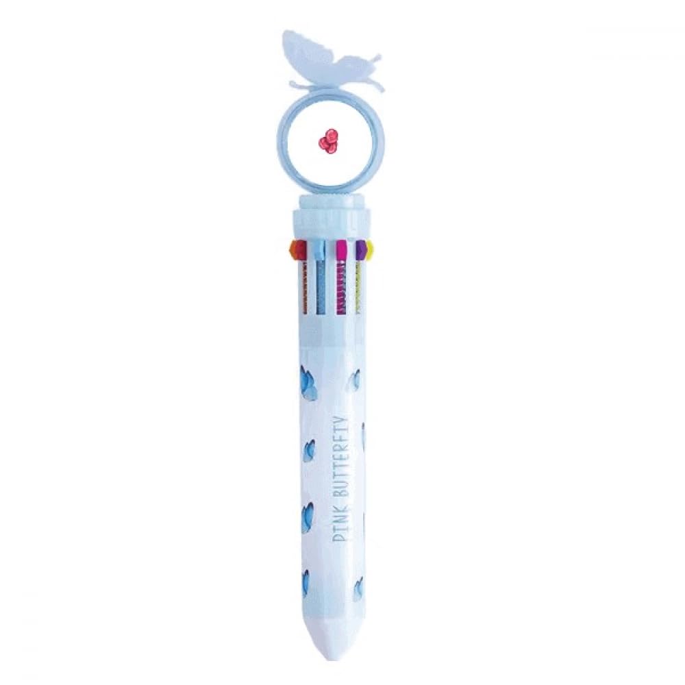 Stylo à bille rétractable Maldives Rose écriture fluide et multicolore intégrée - 4