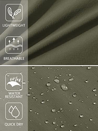 Tacvasen Men's Quick Dry Shorts Summer Cargo Lightweight Camping Shorts Green, 34 #TOP4