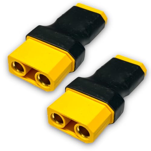 VUNIVERSUM 2X Stück Premium Adapter XT90 Buchse Female Weiblich auf XT60 Stecker Male Hochstrom für Lipo Akku Modellbau