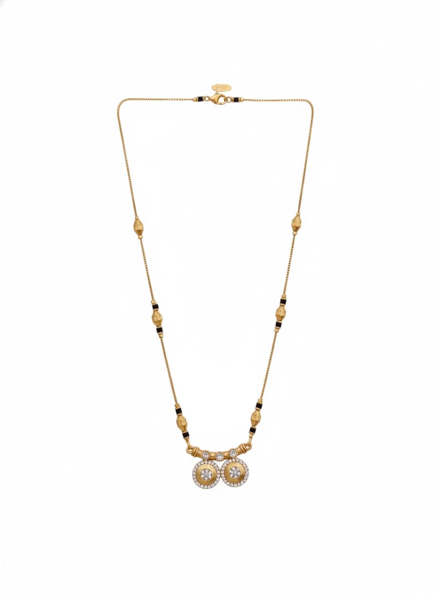 Stylish Marriage Mangalsutra | Gold Plated Black Beads with Elegant Pendant | Lightweight & Jewellery-image-18