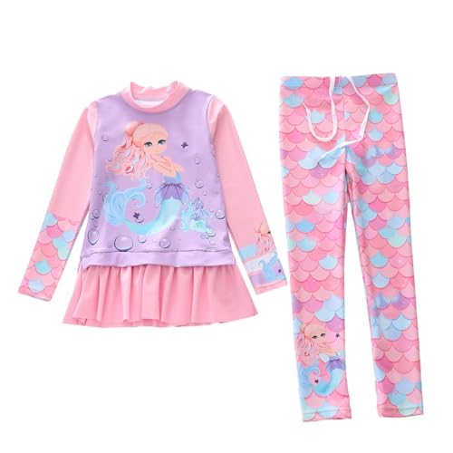Maillot de bain bébé fille 24 mois 3 pièces avec rash guard à manches longues