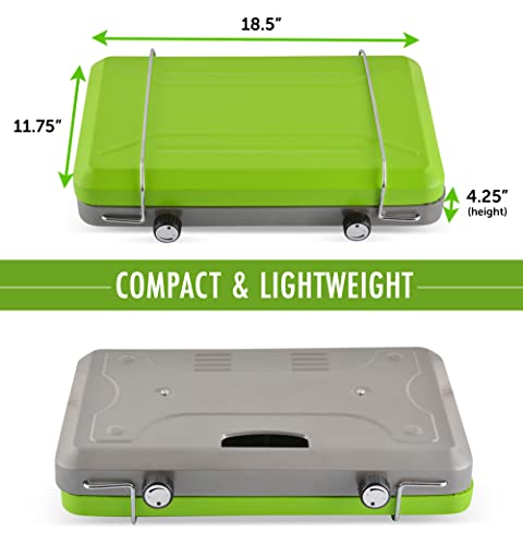 Flame-King-VT-101-2-Burner-Portable-Camping-Stove-Grill-Great-for-Outdoor-Cooking-Backpacking-Compatible-with-1LB-Propane-Gas-Bottle