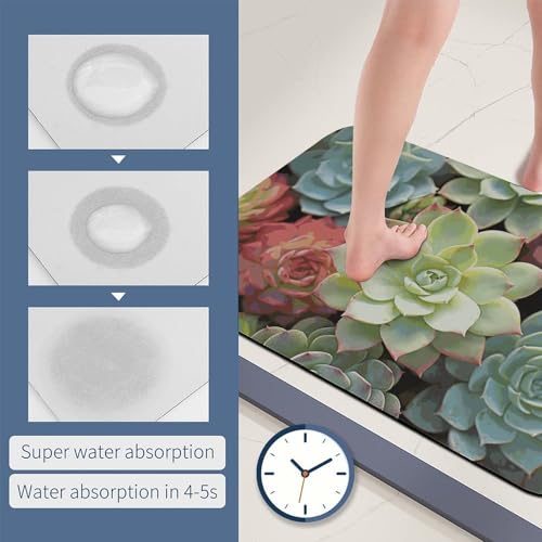 Tapis de bain vert haute performance au séchage ultra rapide