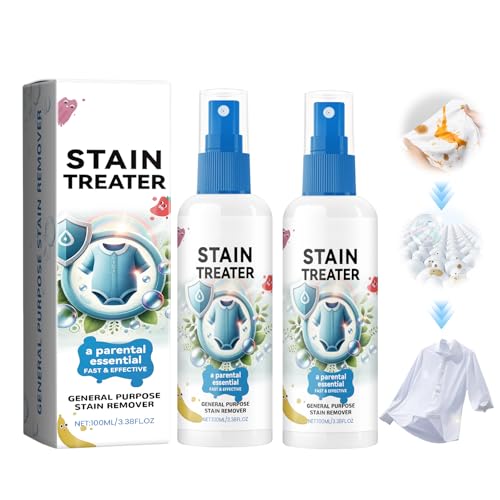 2 StüCk Fleckenentferner Kleidung, Stain Treater Spray, 100 Ml Tragbarer Fleckenentferner FüR Die WäSche, Entfernt Schnell Und Effektiv HartnäCkige Flecken Auf Babykleidung