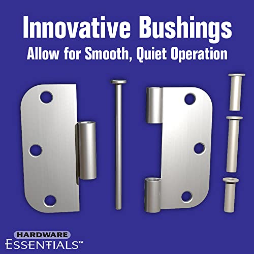 Squeak-Proof 3-1/2in 1/4in Radius Matte Black Door Hinge (3 Count) - Image 4