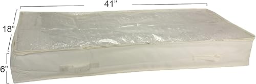 Miniatura 4 de Household Essentials Bolsa de almacenamiento debajo de la cama, lona natural (paquete de 2) Natural Canvas,Mezclilla,Grafito,Café