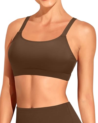 Image of Tempt Me Women Sports Bra Swim Crop Tops Only | Scoop neck, Bathing suits top, Removable cups, Adjustable straps