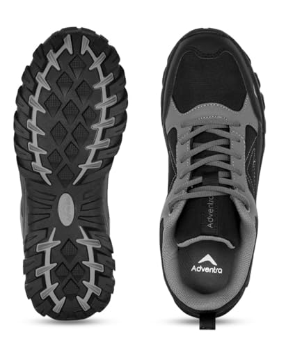 Image of NWP Men's Low Ankle Hiking Shoes EH 500 - Lightweight Outdoor Trekking Shoes with Durable Grip & Cushioned Comfort Multicolor