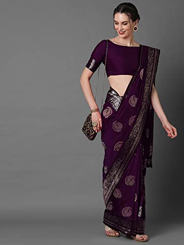 Image of AKHILAM Women's Silk Blend Woven Design Saree With Unstitched Blouse Piece(3PAKHI51 Parent)