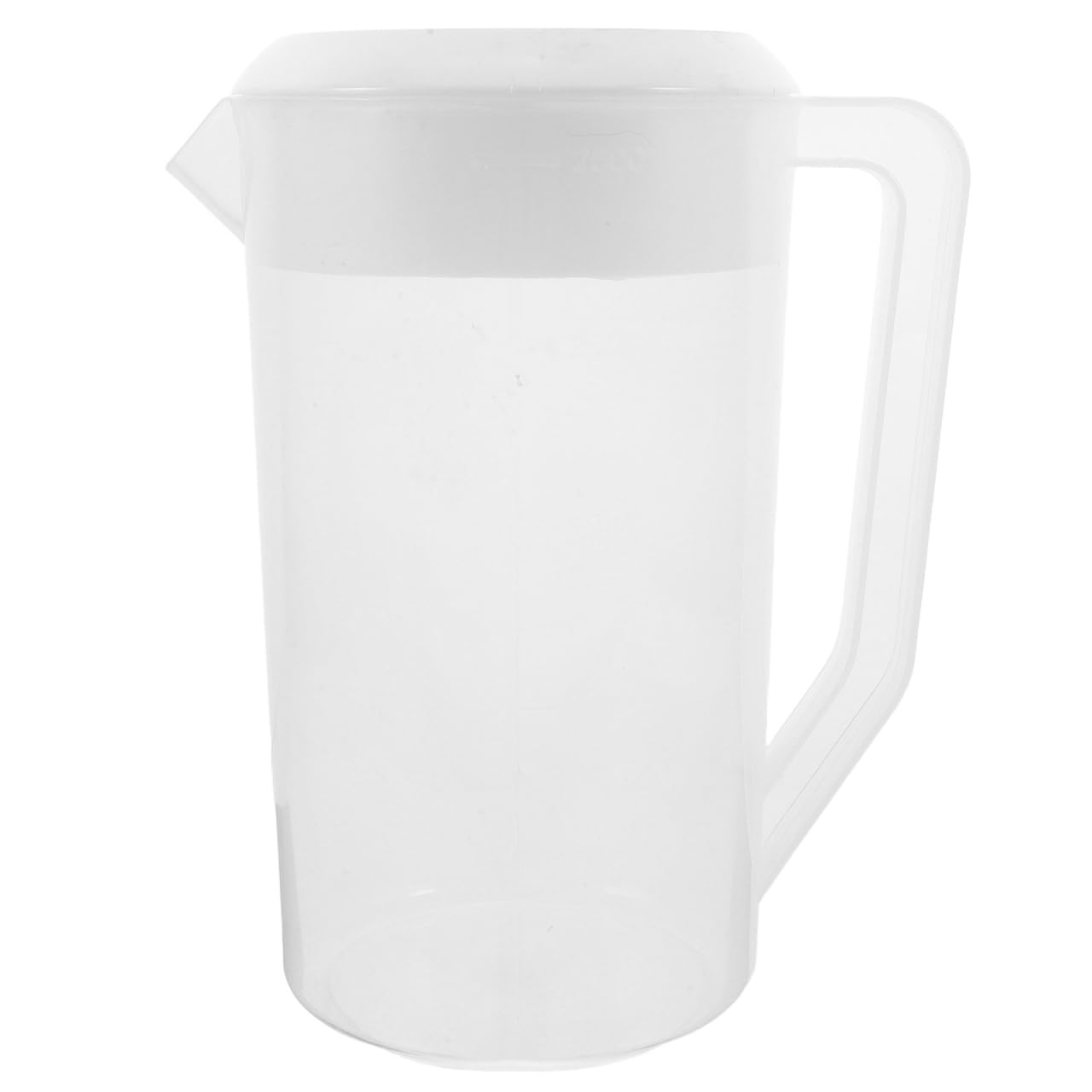 Housoutil Plastic Measuring Pitcher with Lid 2.5L White