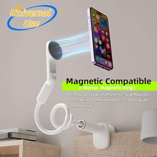 Support magnétique col de cygne LA-5 anti-chute pour iPhone 16 Pro Max et bureau