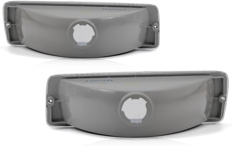 For Dodge D150/D250/D350 Turn Signal Light 1991 1992 1993 Driver and Passenger Side Pair/Set | Below Head Light | Clear Lens | CH2520106 + CH2521106 | 55026085 + 55026084