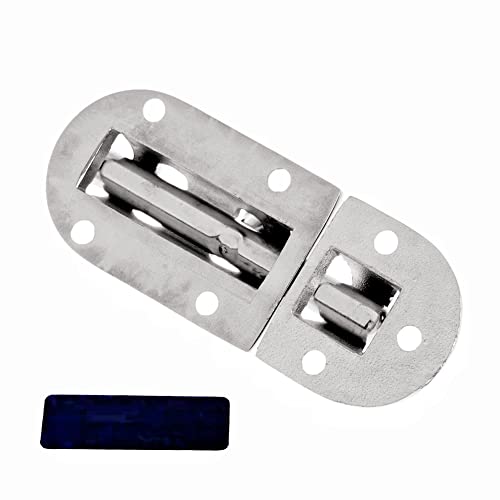 Image of 1 /2Pack Stainless Steel 316 Door Window Lock Latch ,Marine Barrel Bolt Clasp Sliding Hasp Locks Push Pull Toggle Buckle W /Rubber gaskets (2Pack, Length: 110mm 4.33inch)