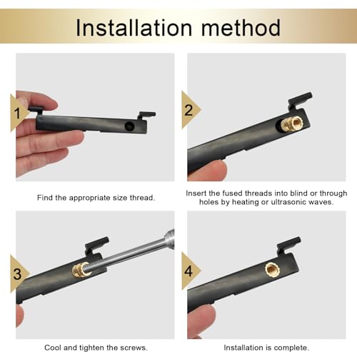 TDUNSYA 100 Stück Gewindeeinsatz M4, M4×8×6 Einpressmuttern, Messing Einschmelzgewinde, Gewindeeinsatz 3d Druck, Threaded Inserts Für 3D Druckkomponenten Und Kunststoffteile
