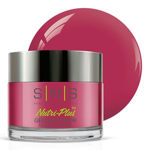 SNS Nail Dip Powder, Gelous Color Dipping Powder - Japanese Rose Delight (Red) - Long-Lasting Dip Nail Color Lasts 14 Days - Low-Odor & No UV Lamp Required - 1oz