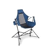 ALPHA CAMP Hammock Camping Chair Folding Rocking Chair with Cup Drink Holder Steel Heavy Duty Portable Chair with High Back Outdoor Oversized Chair for Lawn,Backyard,Picnic,Capacity-350lbs