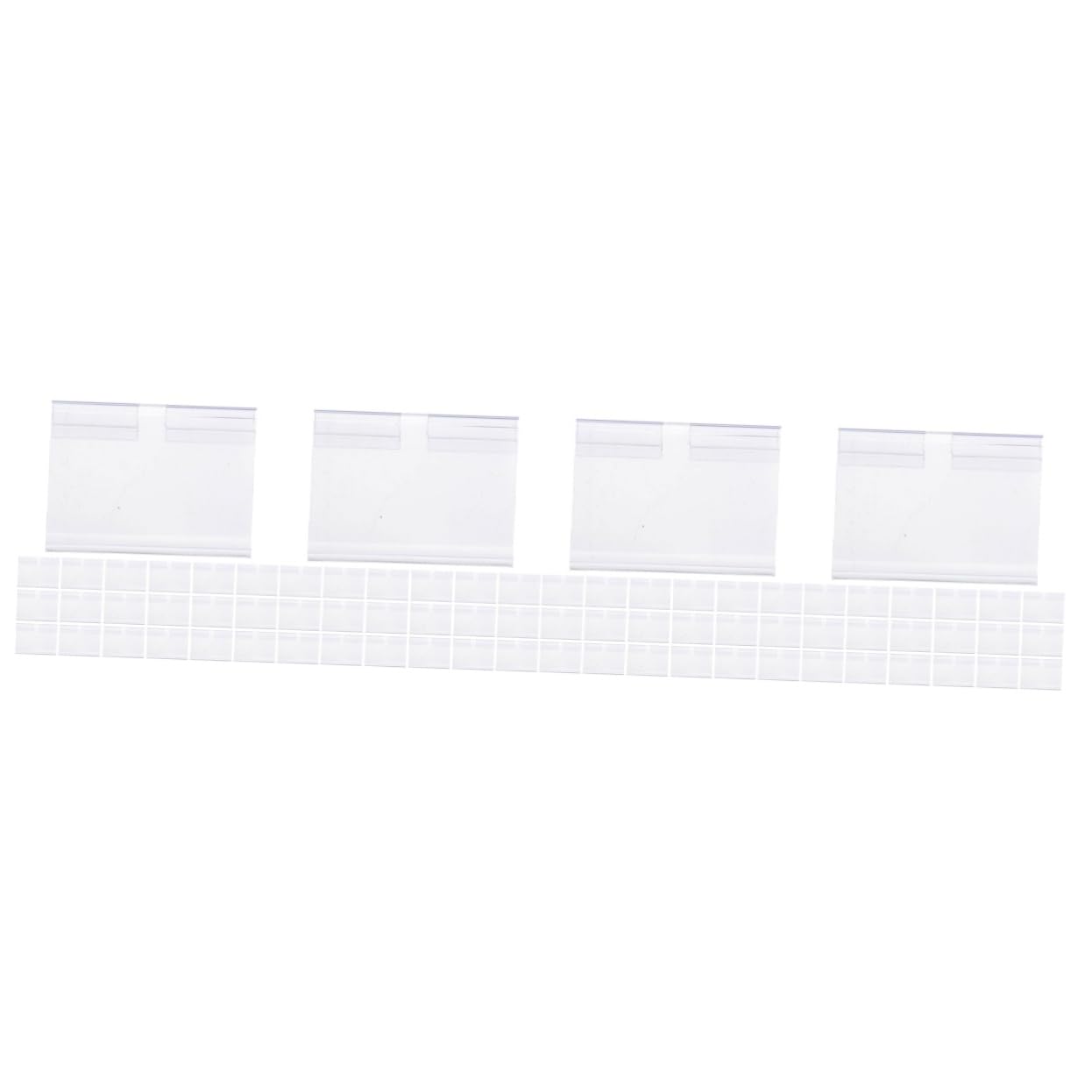 OSALADI 4 Set Supporti Per Cartellini Per Supermercati E Negozi Abbigliamento 50 Pezzi*4