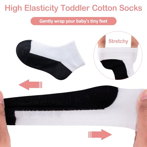 Meeshine Baby Boys Girls Socks Toddler Ankle Cute Cotton Low Cut Thin Mesh No Show Crew Socks for Unisex Kids3