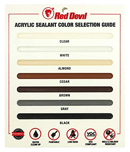 image for Red Devil 084630 Window & Door Siliconized Acrylic Caulk, Cedar, 10.1 