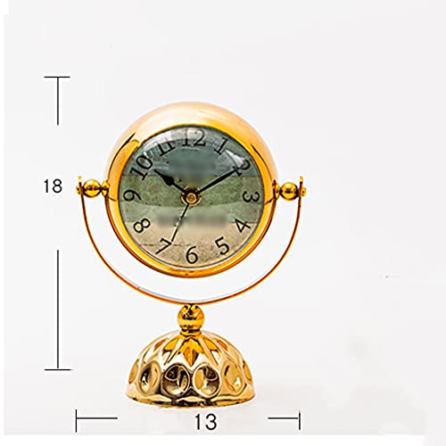 Reloj de chimenea vintage dorado para decorar la sala de estar nórdica 8