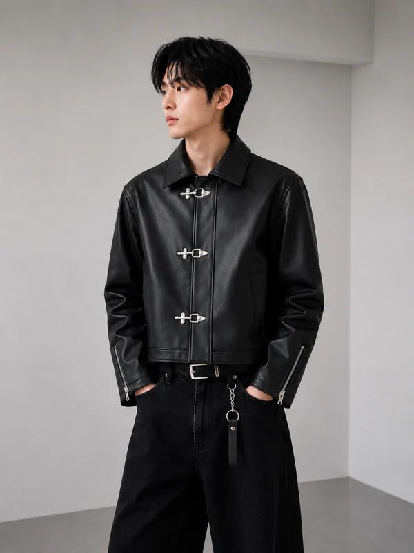 Mercywear Men's Black Faux Leather Jacket - Image 4