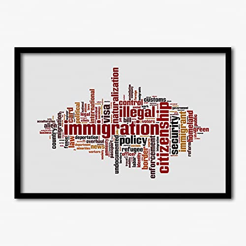 Cadre MDF Tulup 70x50 cm en bois moderne pour affiche tableau photo Imigracja