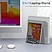 OMOTON 3-Slot Vertical Laptop Stand, Desktop Aluminum Stand for MacBook with Adjustable Dock Size, Fits All MacBook, Surface, Chromebook and Gaming Laptops (Up to 17.3 inches), Black
