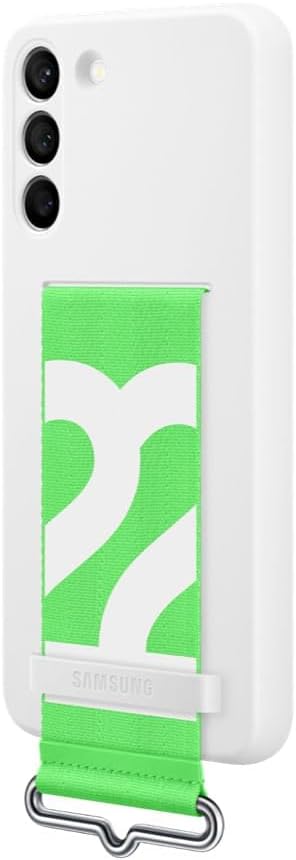 Samsung Official S22+ Silicone Cover with Strap White