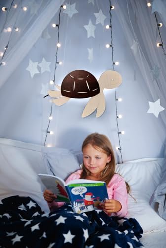 Image of Quace Wooden Turtle Wall Lamp for Gifts,Baby Adults Bedroom, Gaming Room, Home and Party