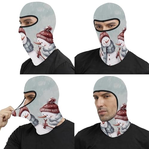 Pasamontaña térmico para hombre y mujer, máscara facial con estampado de muñeco de nieve, ideal para esquí, motocicleta y clima frío miniatura 5
