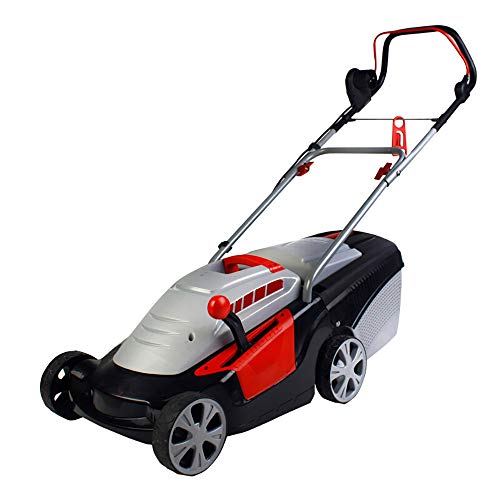 QJJML Electric Lawn Mower, Household Push Lawn Mower, Cutting Width 34 Cm,40Mpowercord