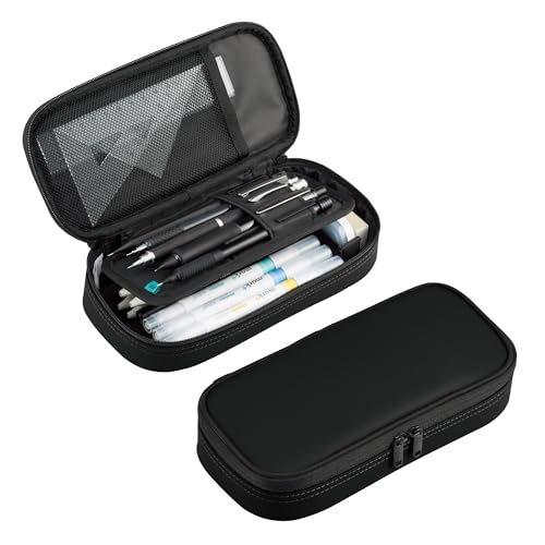 【Amazon.co.jp限定】コクヨ 筆箱 波なみホルダー ペンケース ウェブレ オールブラック AMF-VBF340D