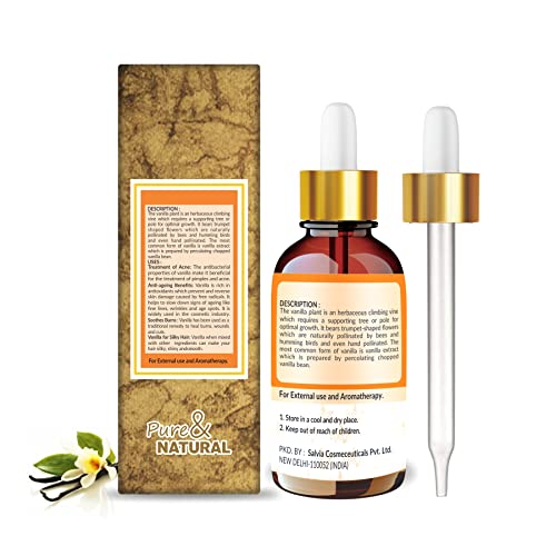 Image of Crysalis Vanilla (Vanilla Planifolia) Oil |100% Pure & Natural Undiluted Essential Oil Organic Standard /Gently Cleanses And Promotes Anti-Aging,Reduces Fine Lines & Age Spots & Healthy Hair 15ml