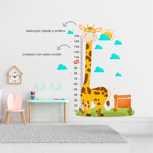Adesivo Infantil Tokfix Kids Regua Crescimento Girafa