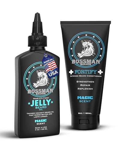 Bossman Fortify Conditioner + Jelly Beard Oil for Men (8