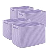 SIXDOVE 4 Pack Storage Baskets for Organizing Toys, Towels, and Clothes, Woven Basket for Shelves, Sturdy Nursery Cube Bins for Storage, 13''L...