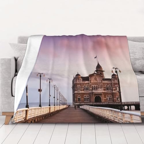 Mumbai Film City Tours Flannel Throw Blanket 50x40 Inch