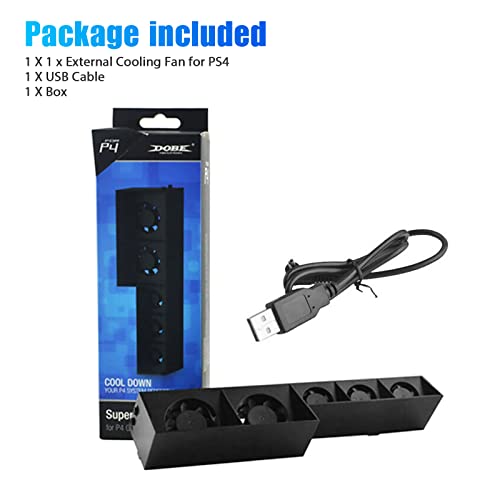 Linkstyle Ps4 Cooling Fan, Usb External Cooler 5 Fan Turbo Temperature Control Cooling Fans For Sony Playstation Gaming Console #TOP6