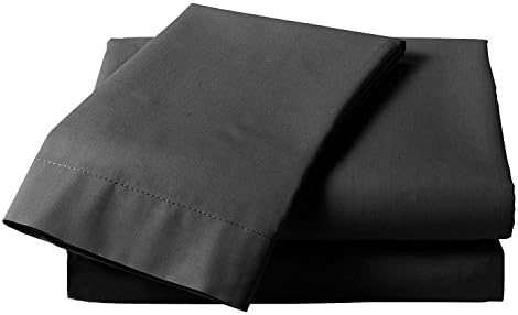 Glamptex Essentials Flat Sheet Poly Cotton Single, Double, King, Super King Flat Bed Sheet (Pillowcases, Navy Blue)