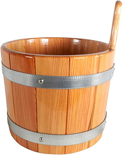 Seau de sauna en bois de mélèze 5L accessoire étanche pour poêle et seau à eau scellé hygiénique