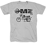 zündapp zd 25 ts ersatzteile bequem sitzend MZ-TS T-Shirt Zink (XXL)