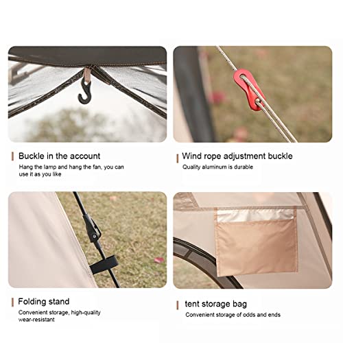 Carpa para camping pop up 3 personas con porche y 4 ventanas miniatura 3