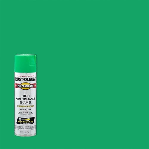 Miniatura 2 de Rust-Oleum - Pintura en aerosol profesional de esmalte de alto rendimiento, 425 g, 7533838, verde seguridad brillante