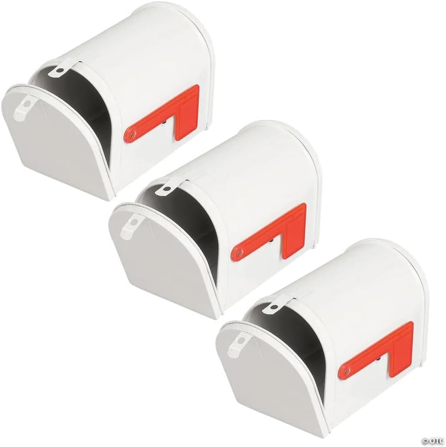 5" x 3 3/4" Bulk 12 Pieces Mini White Metal Mailbox Craft Activity