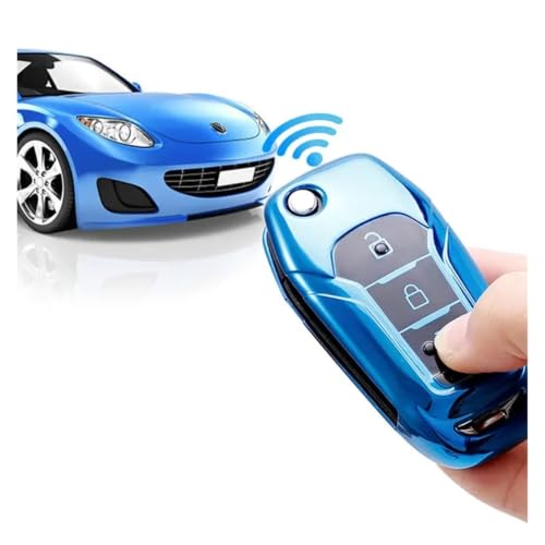Funda llave para S-MAX con acabado protector refinado azul texturizado antidesgaste 5